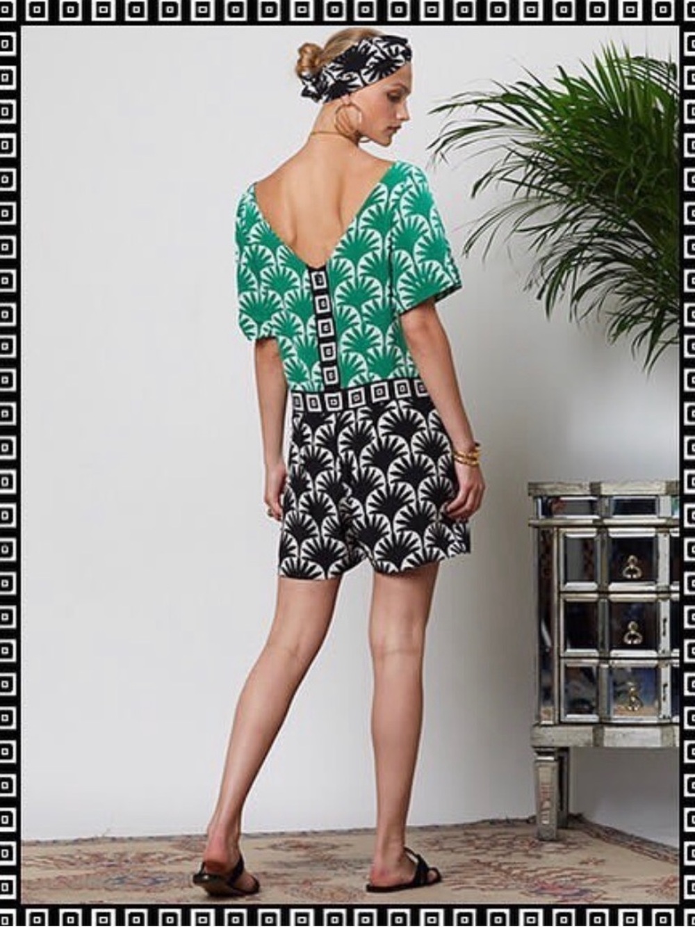 Hayley Menzies Marrakech relaxed fit silk playsuit romper jumpsuit size M medium